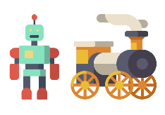 ロボット・鉄道模型の画像