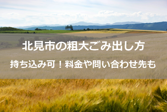 北見市の粗大ごみ出し方｜持ち込み可！料金や問い合わせ先も